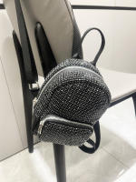 Mochila De Cristal Brillante Diseño Artesanal Lujo Diseñadora Bolso De Mano Para Mujer Material Metálico Con Lining De Poliéster - details 12
