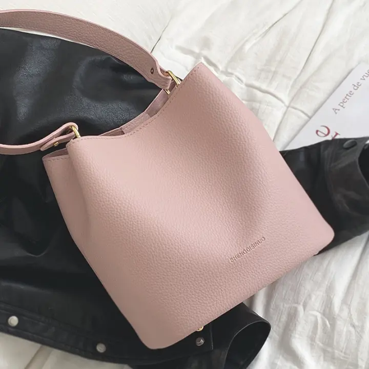 Bolso Rosa dulce de moda para axila, Bolso type Cubo de alta gama para Mujer, Bolso de hombre de gran capacidad - 1