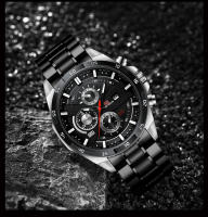 Reloj De Hombre VA VA VOOM De Acero Inoxidable Con Dial Grande De 46mm En Color Plata Y Negro Serie Original De Carreras Deportivas Reloj De Cuarzo Resistente Al Choque Y a Agua - details 15