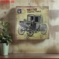 MEJORADA Cartel Metálico Retro – Placa de Metal Vintage con Diseño de Vehículos Clásicos – Decoración para Bar, Garaje, Hogar, Oficina – 29.6x29.6cm - details 5