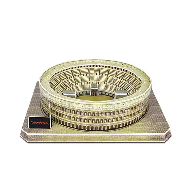 DAM. Puzle 3D de cartón del Coliseo en Roma. 38 piezas. 25x19x6cm. - 1