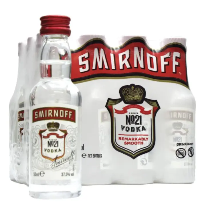 Pack de 12 Mini Botellitas Vodka Smirnoff 5Cl - 1