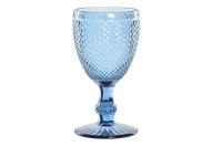 Pack de 2 Copas de Cristal con Grabado Azul Item - 8 x 8 x 15,5 cm - Capacidad 240 mL - Elegantes y Duraderas - Apta para Lavavajillas - Ideal para Vinos y Bebidas - Diseño Sofisticado para Cenas y Celebraciones - details 0