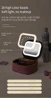 Bolso De Maquillaje Recargable Con Espejo LED Pantalla Táctil Compacta 3 Luzes Coloridas Material PU Estilo Casual - details 7