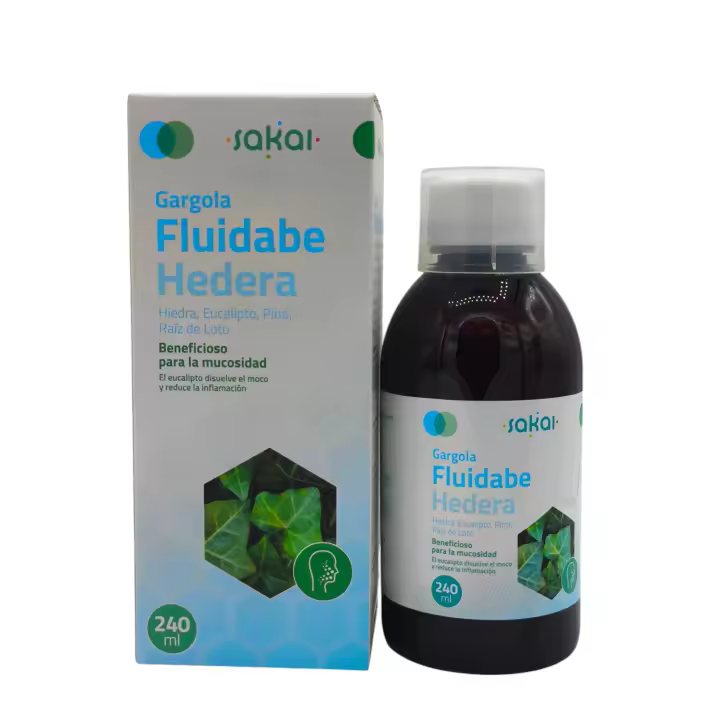 Gargola Fluidabe Hedera Sakai 240ml, Mucosidad, Defensas naturales, Sistema respiratorio, Antiinflamatorio - 1