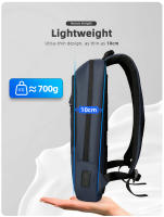 HK-mochila delgada para hombre, bolsa para ordenador portátil de 15,6 pulgadas, impermeable, minimalista, de negocios, con carga USB, informal, para viaje y trabajo - details 3