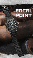 Reloj De Pulsera Deportivo Militar OFNS Para Hombre Estilo G Lujo Cuarzo Analógico Resistente Al Choque Con Pantalla LED Y Digital Impermeable 5Bar - details 8