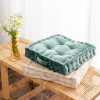 Cojín Tatami Cuadrado Suave Para Silla De Piso 42x42cm Cojín De Piso Para Sofa Moderno Antidepresión No Impreso Relleno De Algodón 100% Polyester - details 2