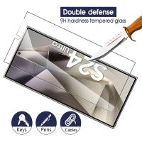 4PCS Vidrio Templado Total Para Samsung Galaxy S24 Ultra S24 plus Protector De Pantalla De Huella Dactilar HD Vidrio Protector Anti-Arrugas Y Anti-Rasguños - details 1
