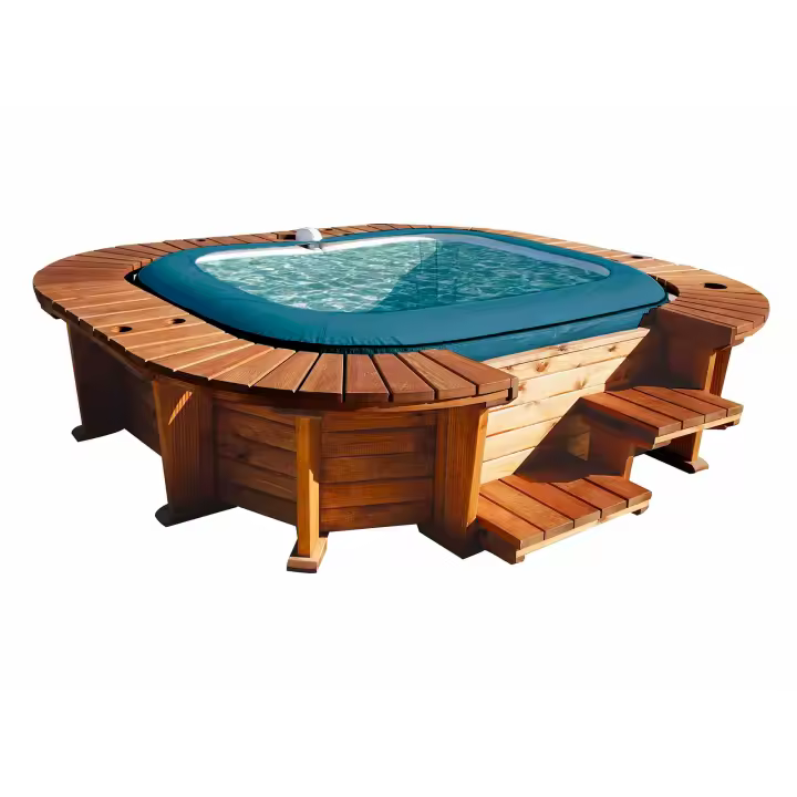 K2O Spa Hinchable con Estructura de Madera K2O Palm Beach 250x275x71 cm para 4-6 personas con Hydrojets y Airjets - 1
