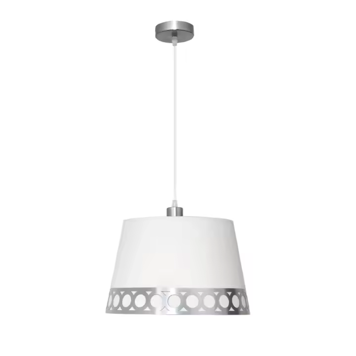 FABRILAMP - Colgante Dalia 1xe27 Blanco/plata Regx40x40 Cm - 1