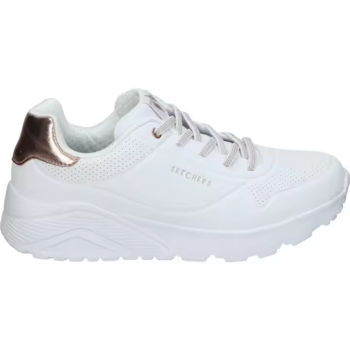 SKECHERS | Zapatillas Skechers Uno Lite para Mujer – Deportiva Casual Blanca con Detalles – Sneakers con Cierre de Cordones – Air Cooled Memory Foam – Adaptive Closure – Cómodas – Modelo 310384L-WHT - 1