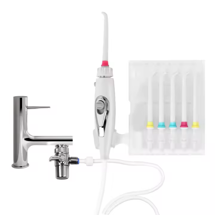 Irrigador Dental De Grifo LISM Para Limpieza Oral Con Jeta De Agua Masajeador Dental Monojet Para Adultos Con Vaso De Agua De Más De 500ml - 1