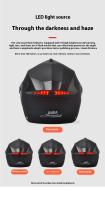 Casco De Motocicleta Con Luces LED Recargables Para Hombres Y Mujeres Casco Universal Para Moped Y Scooter Eléctrico Cuatro Estaciones Medio Casco ABS Peso 950g - details 7