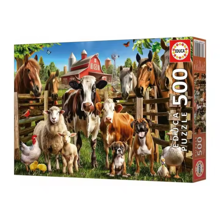 PUZZLE 500 PIEZAS LOS TRAVIESOS DE LA GRANJA DE EDUCA - 1