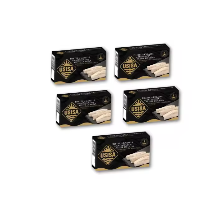 5 unidades - Filetes de Caballa de Andalucía Aceite Oliva USISA 125GR - 1