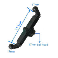Soporte De Teléfono Para Coche Universal Con Cabeza De Bola De 17mm Adaptador De Longitud Para Conectar 2 Móviles Accesorio De Modificación Color Negro - details 0