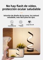 Lámpara De Noche LED Creativa En Forma De Espiral Táctica Con 3 Colores Dimmerable USB Para Decoración De Dormitorio Oficina Escritorio Estilo Moderno - details 1
