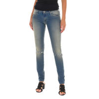 MET-Pantalon Tejano Largo efecto gastado y roto 10DB50262 para Mujer
