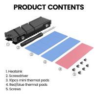 JEYI Cooler II Disipador De Calor Para SSD M.2 NVME Aleación De Magnesio Y Aluminio Radiador Eficiente Con Parche De Silicona Térmica - details 10