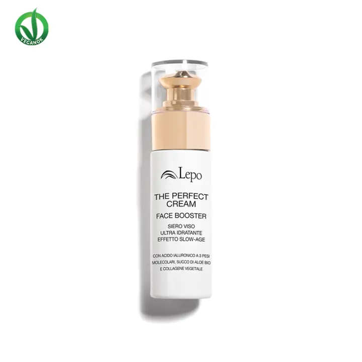 LEPO THE PERFECT CREAM BOOSTER - Sérum facial ultrahidratante con efecto retardante del envejecimiento, +80% hidratación, +50% firmeza. Veganom, sin siliconas, dermatológicamente testado, níquel testado. - 1