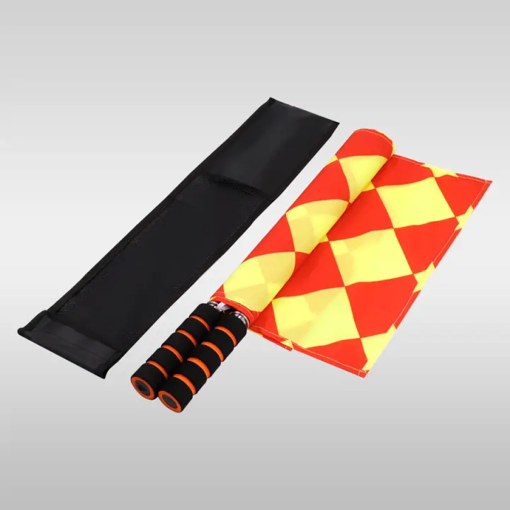 2pcs/Pack Banderas De Arbitro De Fútbol Profesionales Para Juegos Deportivos Equipo De Arbitraje De Partidos De Fútbol Lineista - 1