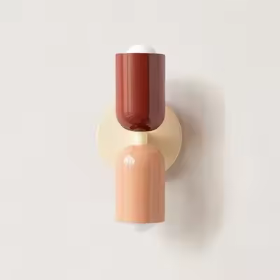 Lámpara De Pared Colorida Para Dormitorio Y Pasillo Iluminación Moderna Para Sala De Estar Y Cuarto De Niños Decoración Interior Macarón Incluye Bombillas - 1