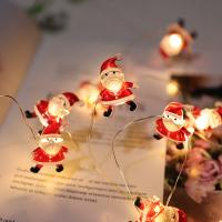 Cadena De Luces Navideñas 2M Con 20 LEDs De Santa Claus Y Navajas De Nieve Encendidas Por Batería Para Fiestas De Año Nuevo Y Bodas Decoración De Arco Iris De Hadas - details 9
