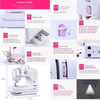 Mini máquina de coser para principiantes y niños de 8 a 12 años, máquinas de coser portátiles con 12 patrones de puntada incorporados, pedal ligero, de 2 velocidades (con kit） - details 4