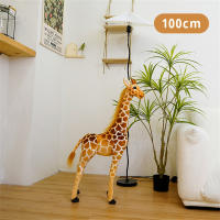 Gran Peluche De Giraffa Real Vida Juguete De Peluche De Animal Suave Para Decoración De Habitación Regalo De Cumpleaños Para Niños - details 2