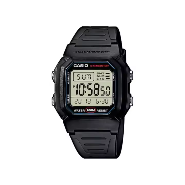 Reloj Casio W-800H-1AVES con Luz LED y Cronómetro - 1