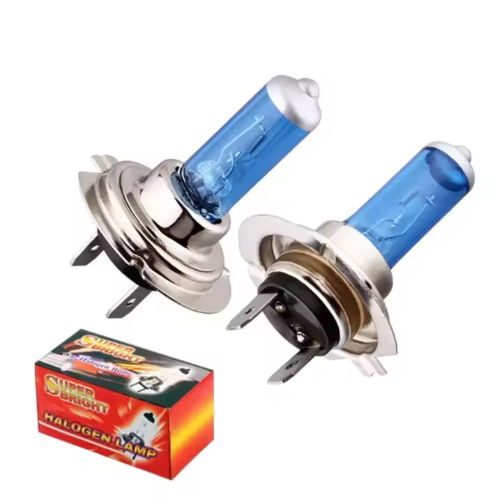 2pcs Bombilla Halógena Blanca Super Brillante Para Faros De Carro 100W 12V 55W Luz De Parqueo Alta Potencia Para Faros De Carro - 1