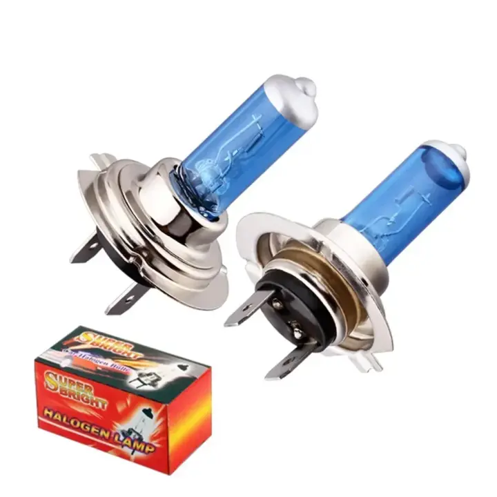 2pcs Bombilla Halógena Blanca Super Brillante Para Faros De Carro 100W 12V 55W Luz De Parqueo Alta Potencia Para Faros De Carro - 1