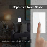Interruptor Inteligente WiFi Aubess TUYA Para USA Sin Cable Neutro/O Con Cable Neutro 120 Tipo Panel De Pared Táctil Compatible Con Alexa Google Home - details 4