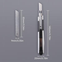 Cuchillo De Utilidad Retráctil De Acero Inoxidable 9mm Para Desempaquetar Corte De Papel Artesanía Carving Para Artistas - details 8