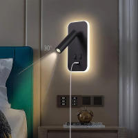 Lámpara De Pared LED Minimalista Con Encendido USB Y Control Dual Cabeza Giratoria 330° Para Iluminación Interior De Camas Pasillos - details 6