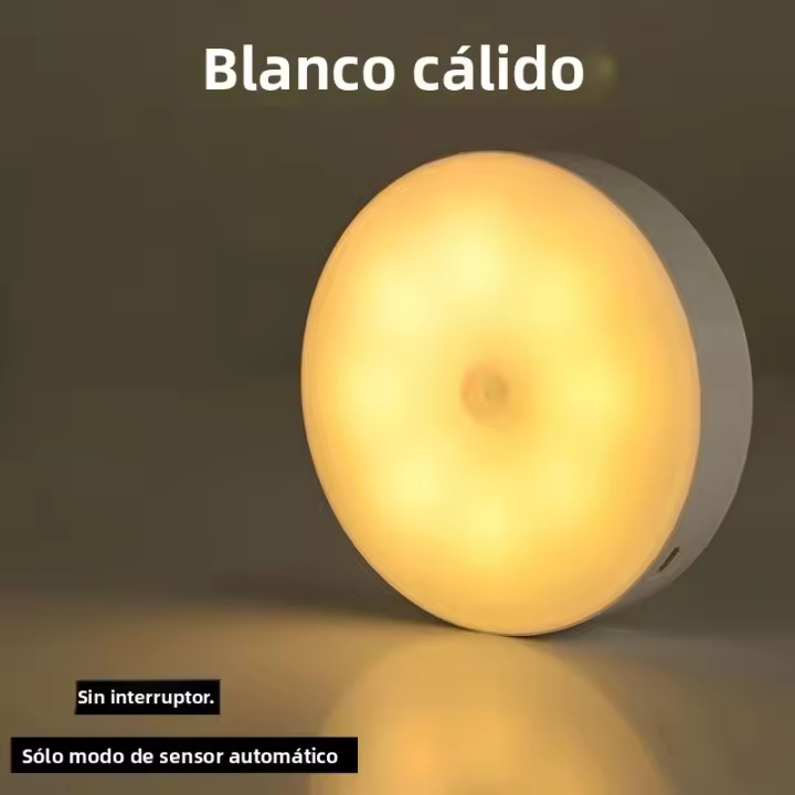 Luz Nocturna LED Recargable Por USB Con Sensor De Movimiento Para Dormitorio Escaleras Pasillo Armario - Iluminación Eficiente Energéticamente - 1
