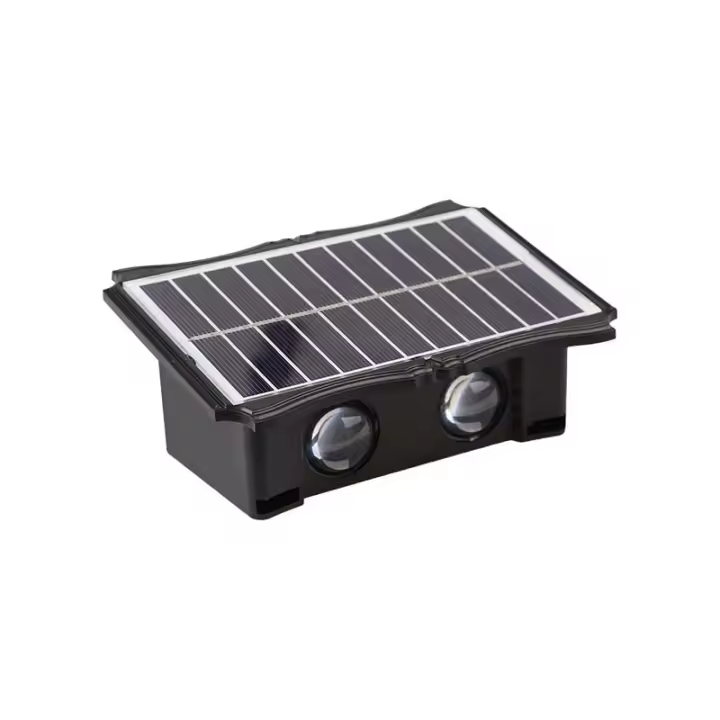 Lámpara De Pared Solar LED Exterior Iluminación Dual Luz Nocturna Exterior Decorativa Para Jardín Y Cerca Luz Moderna De Acero Inoxidable IP65 - 1