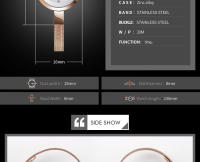 Reloj De Cuarzo Para Mujer SKMEI Lujo Fino Correa Estilo Casual Acero Inoxidable Resistente Al Agua Y Al Choque Display Sin Número - details 7