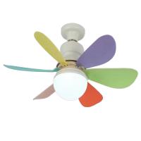 Ventilador de techo 52cm con luz y mando a distancia, ventilador de techo silencioso, base E27 40 W, 6 aspas, 3 velocidades, luz fría/neutra/cálida, apto para dormitorio, salón - details 0