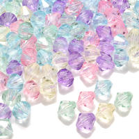 100-200pcs De 6/8mm Cuentas Acrílicas Geométricas Transparentes Para Hacer Joyas Pulseras Collares DIY Manualidades Llavero - details 1