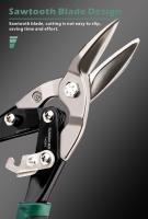 Tijeras De Metal Multifuncionales De Acero Inoxidable Herramienta Industrial Profesional Para Cortar Hojas De Metal Tijeras De Aviación Con Mango De Goma - details 2