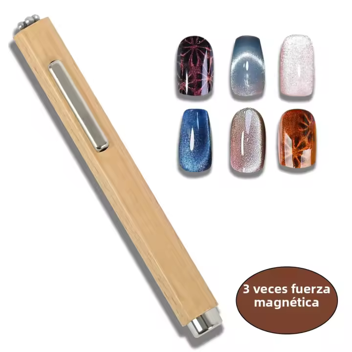 1Pcs 3En1 Herramienta De Manicura Magnética Para Ojos De Gato Grande Cilíndrica Fuerte Magnético Para Francés Flor Ojos De Gato - 1