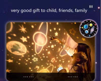 Proyector De Noche Rechargeable Para Niños Regalo Navidad Cumpleaños Diseño Ajustable De 360 Grados Galaxia Nebulosa Para Dormitorio - details 4