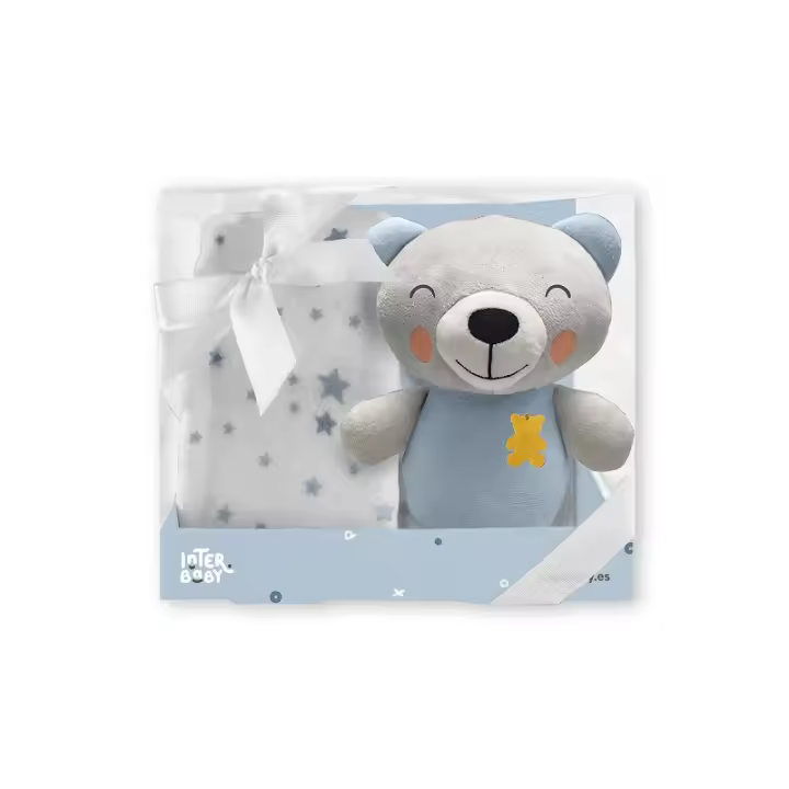 manta bebe + peluche  modelo osito - 1