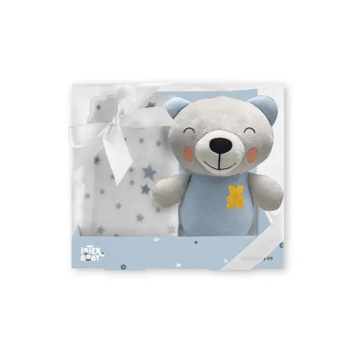 manta bebe + peluche  modelo osito - 1