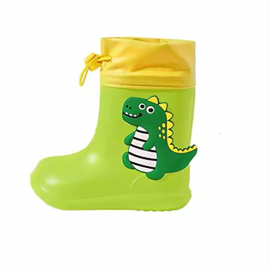 Calenda Botas de Agua Color Verde Modelo Dinosaurio Botas de LLuvia Para Niños y Niñas Talla 31/32 Botas Antideslizantes y Felixbles Ideal Regalo - 1