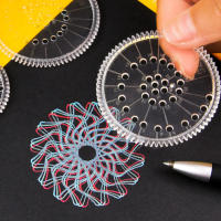 Kit De Dibujo Spirograph Clásico Con Papel De Arcoíris Magia Set De Arte Y Manualidades Para Niños Educativo Juguete De Dibujo - details 2