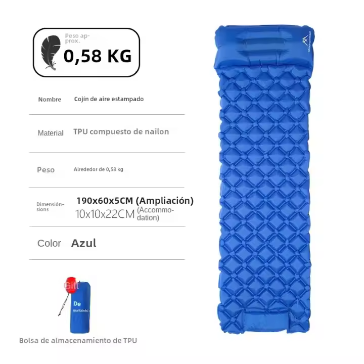 MOUNTAINHIKER Almohadilla De Dormir Para Exteriores Manta Inflable Con Cojines Matrícula Plegable Para Viajes Y Senderismo - 1