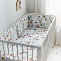 LALA - Juego de ropa de Cama para Cuna de Bebe, Valla de Algodón Puro, 30x30x6 piezas enteras, lavado de Bicicleta para perro. - details 1